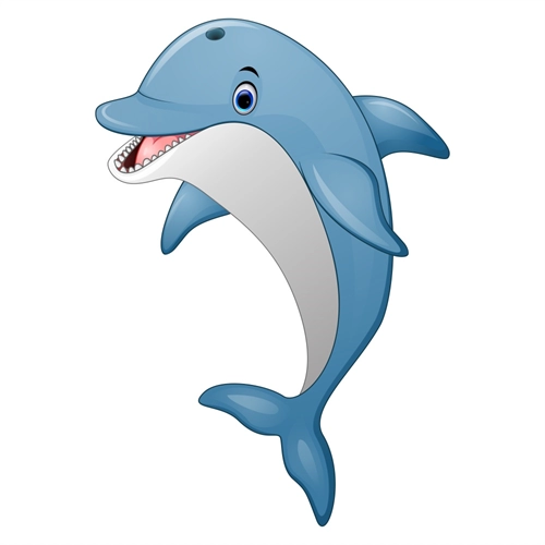 Under the Sea Theme Dolphin Transparent Sticker